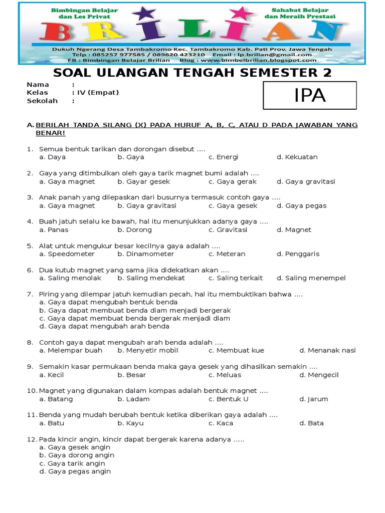 10 Contoh Soal IPA Kelas 4 SD Tema 1 Paling Sering Keluar Saat Ujian Terbaru 2026