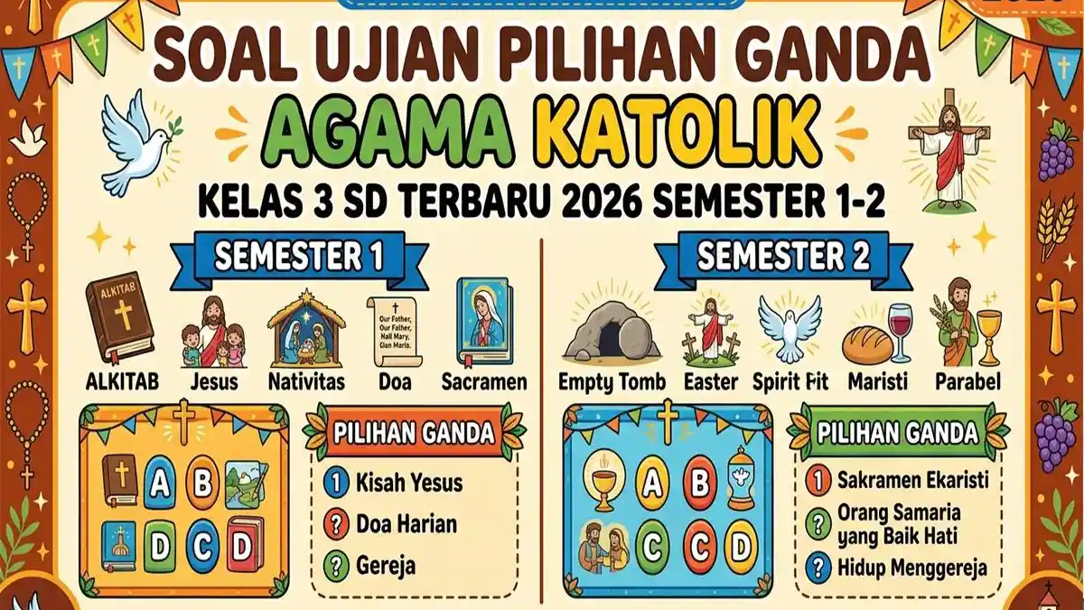 Soal Ujian Pilihan Ganda Agama Katolik Kelas 3 SD Terbaru 2026 Semester Soal Ujian Pilihan Ganda Agama Katolik Kelas 3 SD Terbaru 2026 Semester