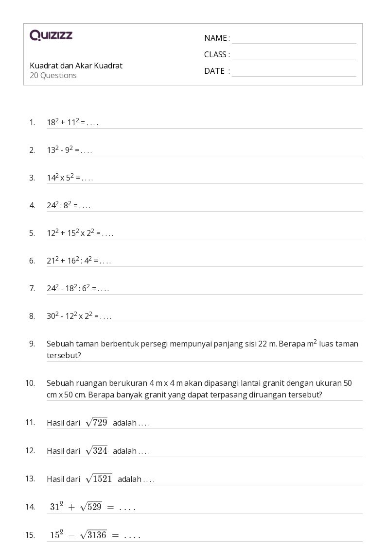 50 lembar kerja Akar untuk Kelas 4 di Quizizz Gratis Dapat Dicetak 50 lembar kerja Akar untuk Kelas 4 di Quizizz Gratis Dapat Dicetak