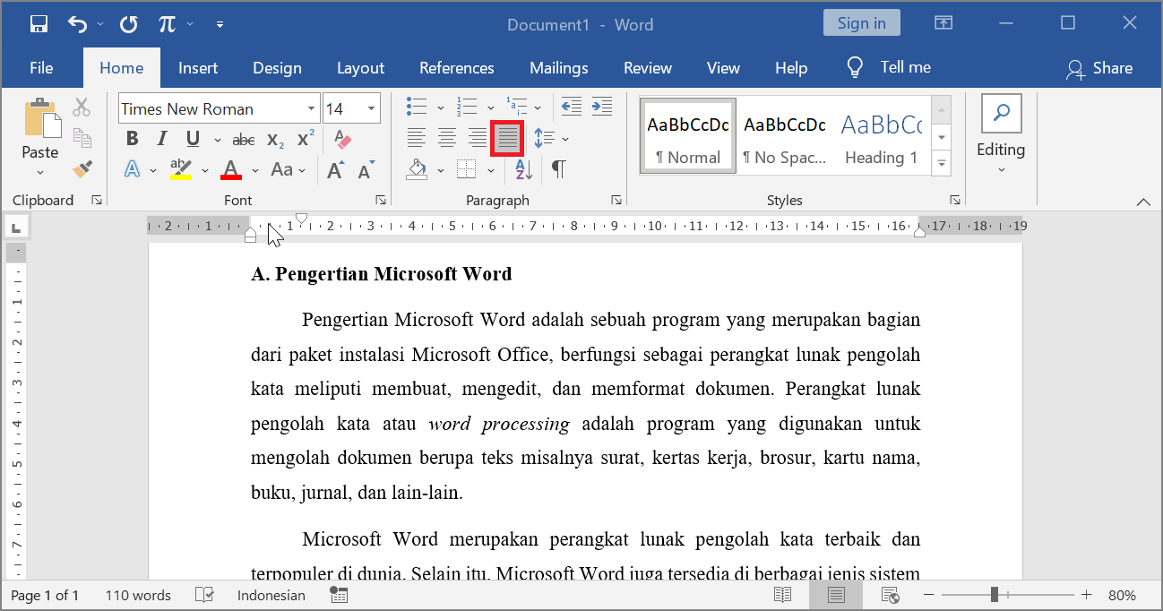 Mengatur Teks Justify di Word Ini Panduan Lengkapnya
