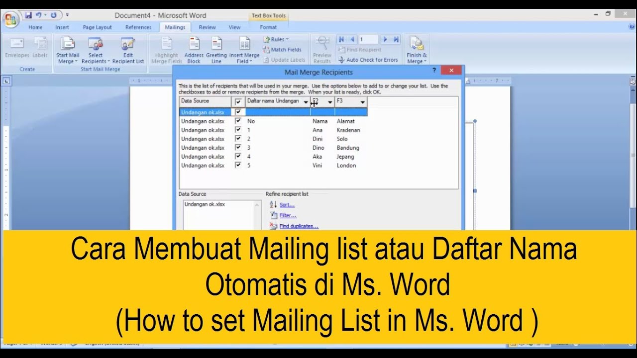 3 Langkah Mudah Cara Mengaktifkan Mailing di Word, Dijamin Anti Ribet!