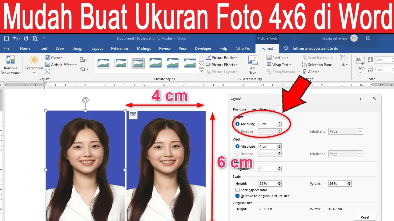 3 Rahasia Cara Mengubah Ukuran Foto Menjadi 4×6 di Word Tanpa Ribet