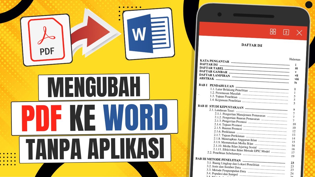 Cara Mengubah PDF ke Word Tanpa Aplikasi - YouTube Cara Mengubah PDF ke Word Tanpa Aplikasi - YouTube
