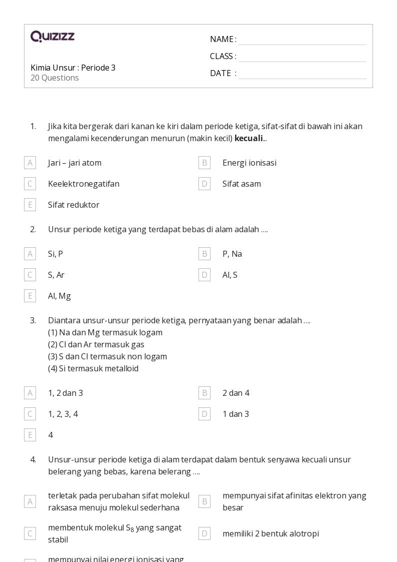 7 Contoh Soal Essay Periode 3 Materi Kimia Kelas 12 yang Wajib Dikuasai Sebelum Ujian