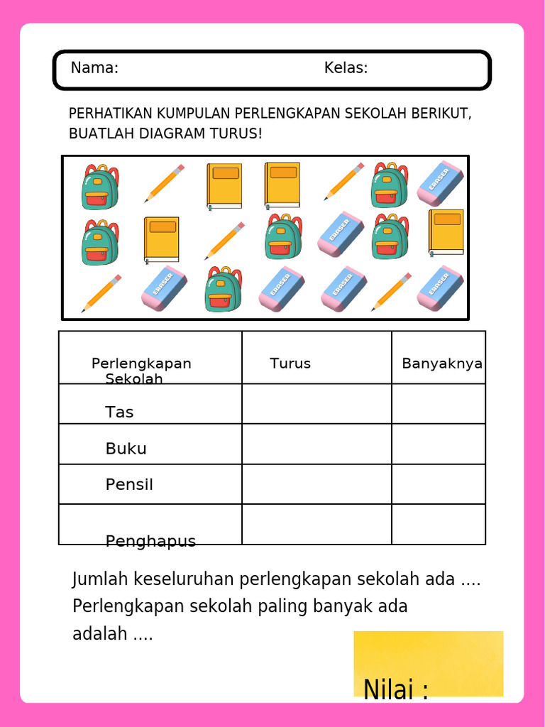 Tambahan LKPD 1 Diagram Turus PDF Tambahan LKPD 1 Diagram Turus PDF