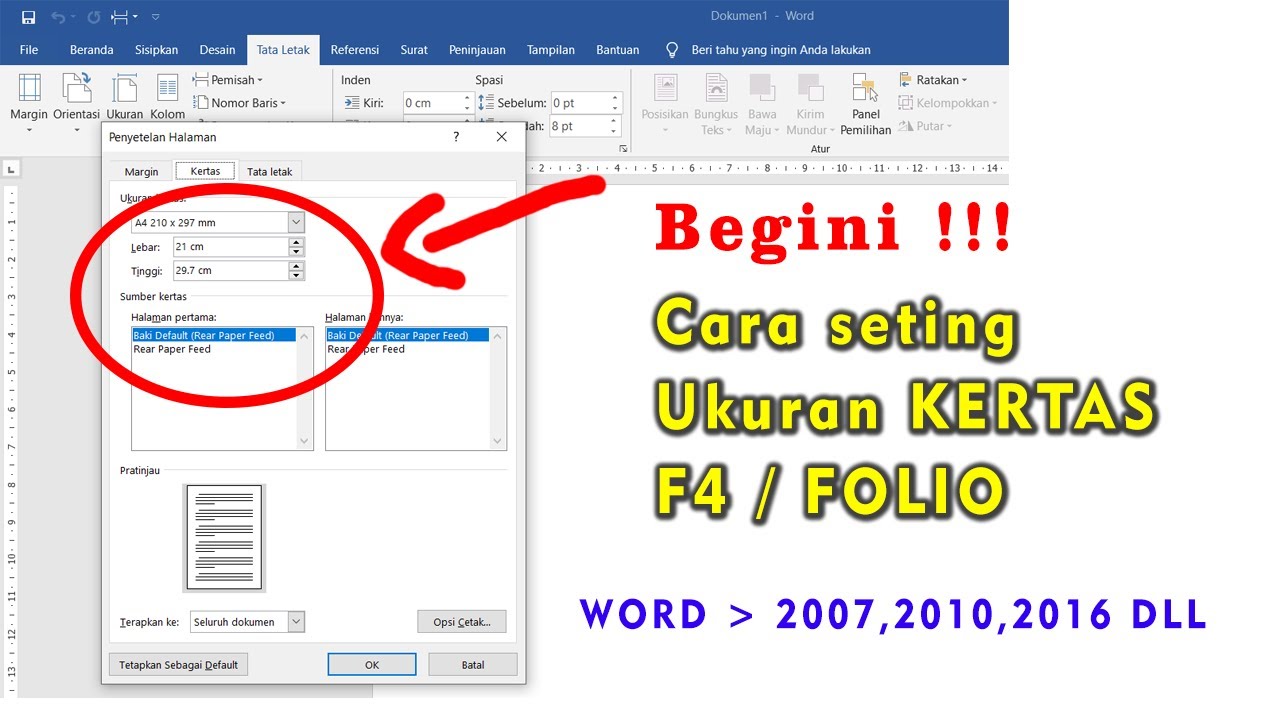 Rahasia mengubah ukuran f4 di word untuk Buat Nama FF Kosong Tanpa Kecurigaan