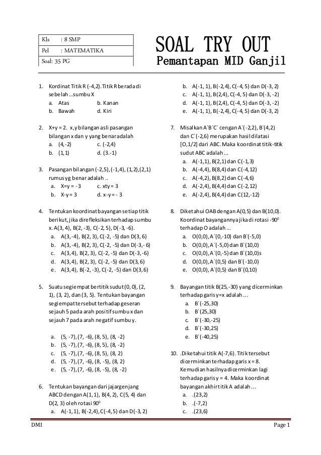 Rahasia Skor Sempurna: Latihan Soal UTS Matematika Kelas 8 Semester 1 Wajib Tahu Rahasia Skor Sempurna: Latihan Soal UTS Matematika Kelas 8 Semester 1 Wajib Tahu