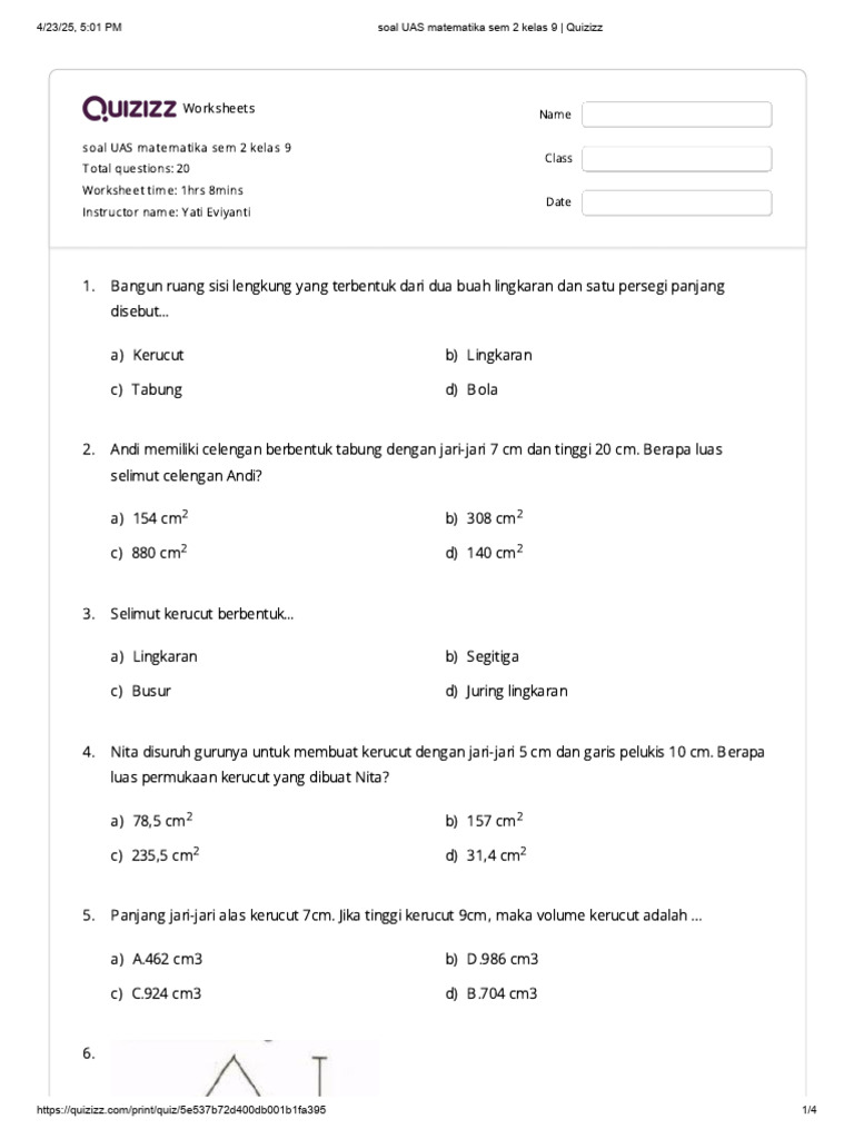 Rahasia Skor Tinggi Lewat Latihan Soal UAS Kelas 9 Semester 2 Agar Lulus Sempurna
