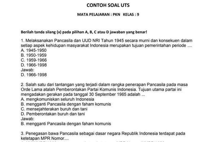 Rahasia Skor Tinggi Lewat Latihan Soal UTS Kelas 9 Semester 1 Kurikulum 2013 2018 Rahasia Skor Tinggi Lewat Latihan Soal UTS Kelas 9 Semester 1 Kurikulum 2013 2018