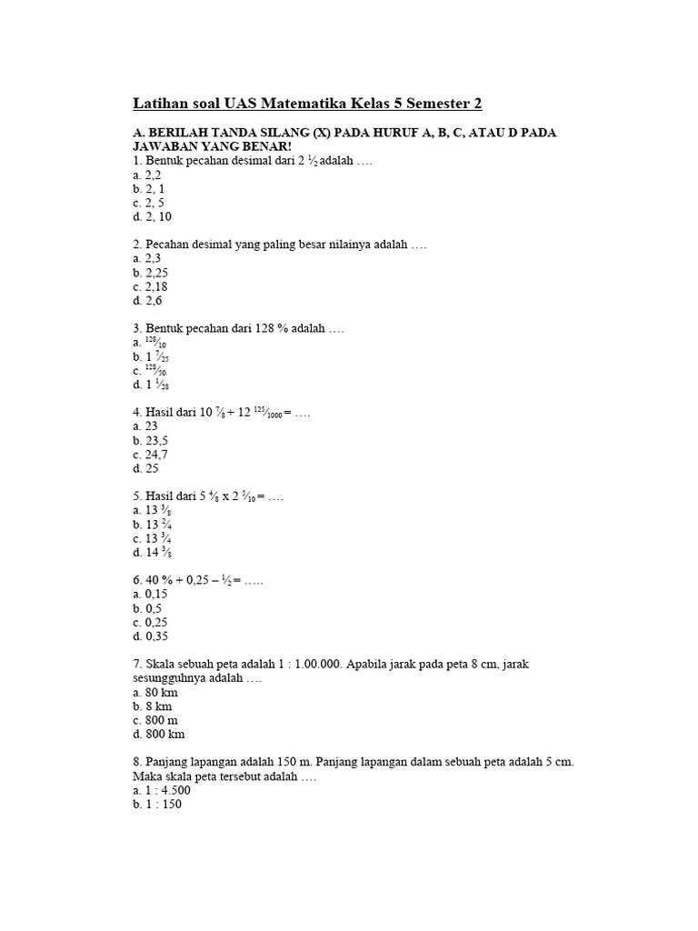 Wajib Tahu! Ini Kumpulan Latihan Soal UAS Kelas 5 Semester 2 Kurikulum 2013 Terbaru Wajib Tahu! Ini Kumpulan Latihan Soal UAS Kelas 5 Semester 2 Kurikulum 2013 Terbaru